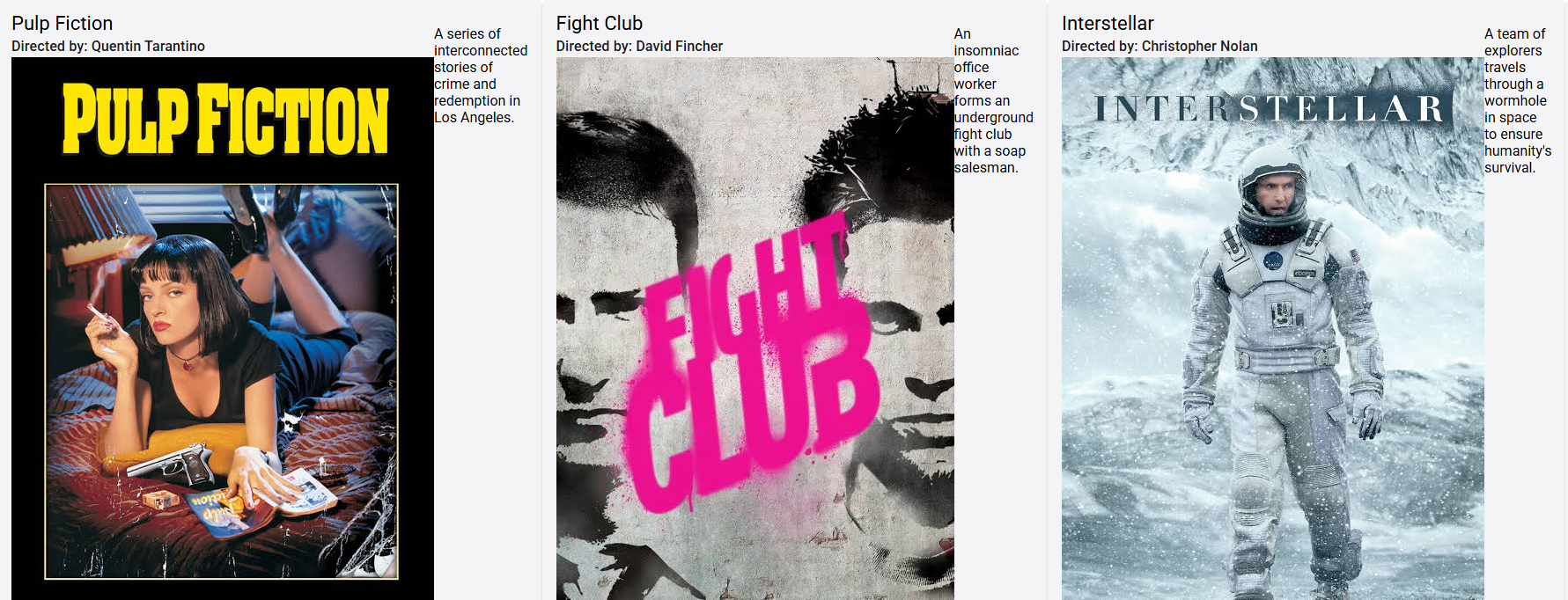 Screenshot of myFlix-Angular-app